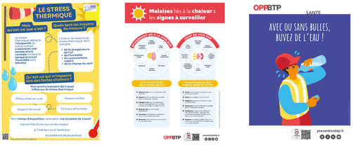 Affiches canicules prevention BTP
