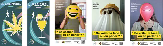 Affiches drogues et alcool l’ANPAA)