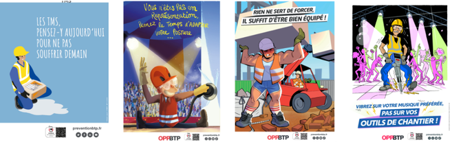 Affiches tms prévention BTP